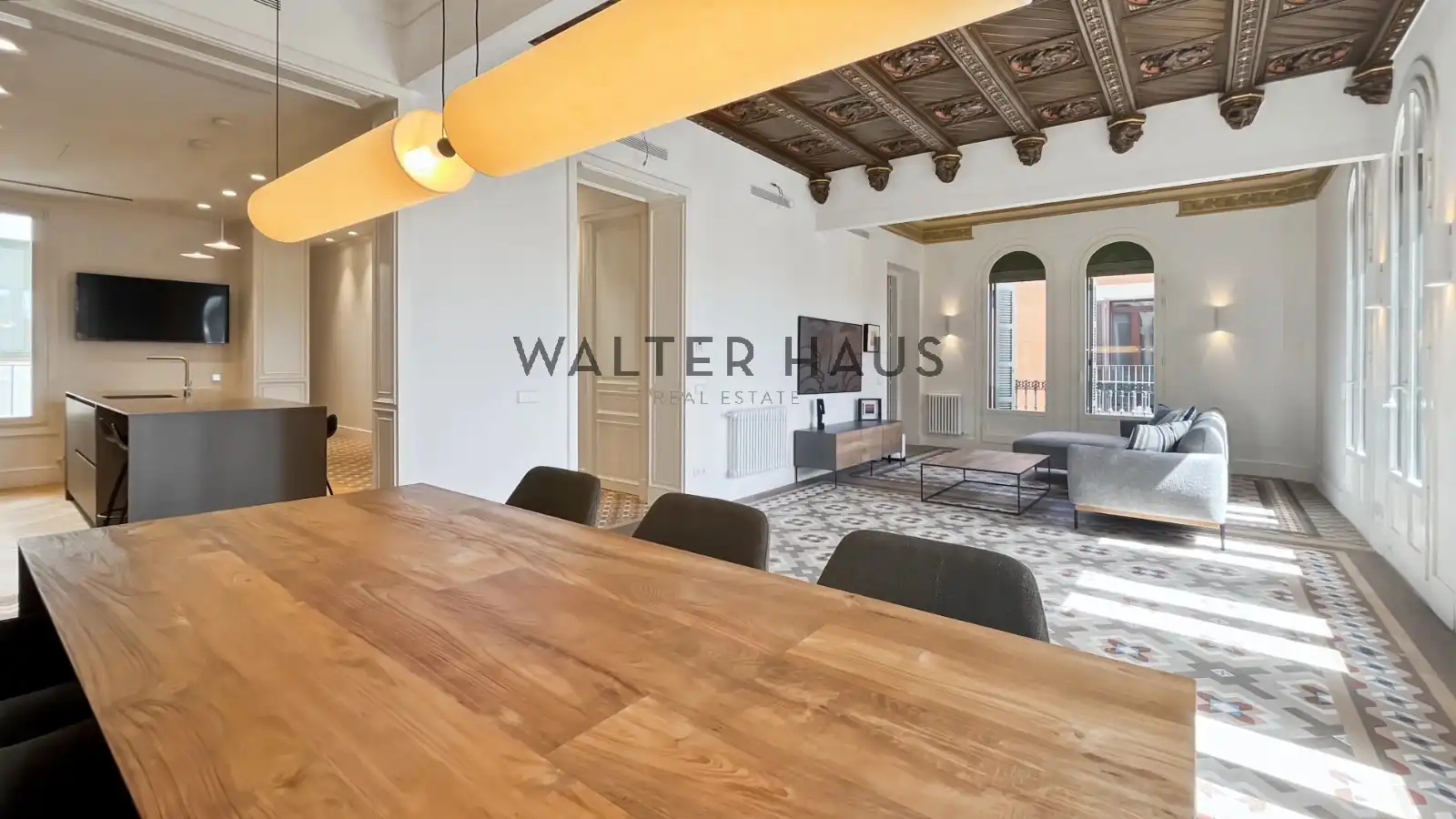 Comedor de Piso de alquiler en Barcelona con Aire acondicionado, Calefacción y Terraza