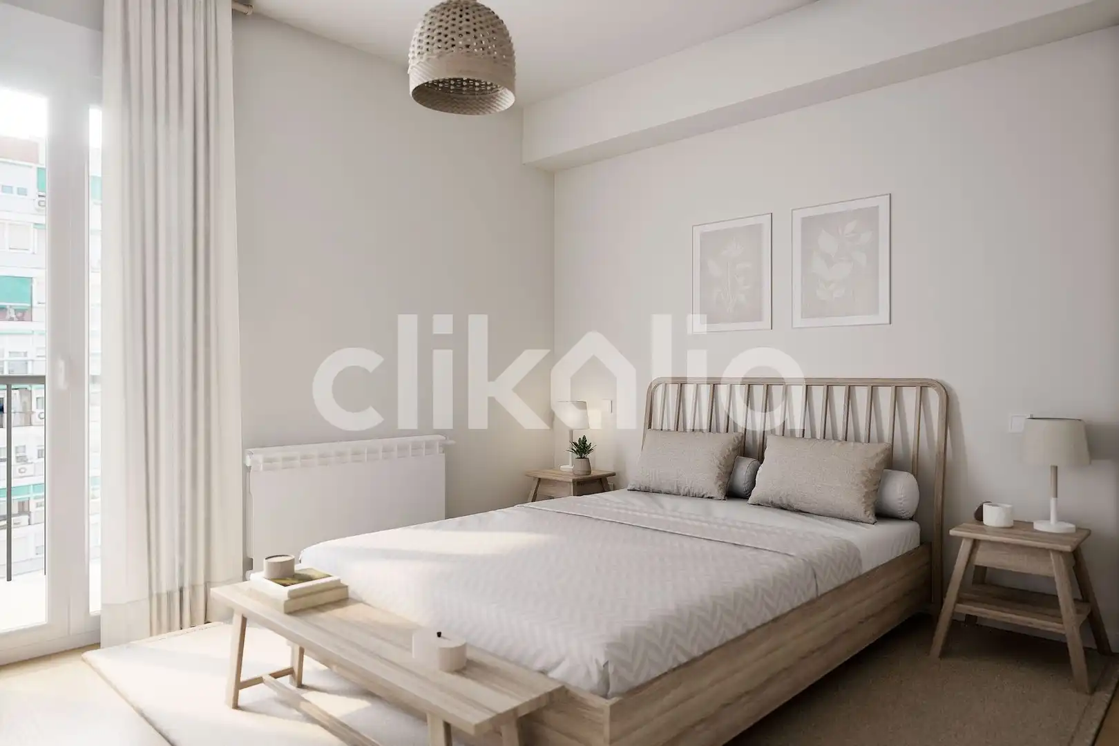 Bedroom of Flat for sale in Madrid  with Air Conditioner, Heating and Terrace