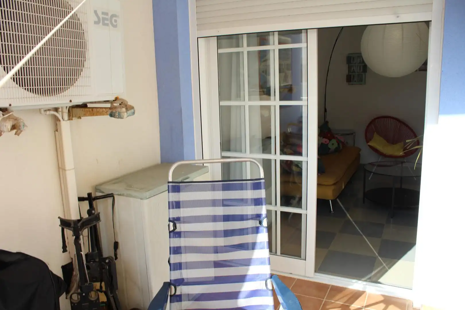 Terraza de Apartamento en venta en Roquetas de Mar con Aire acondicionado, Amueblado y Horno