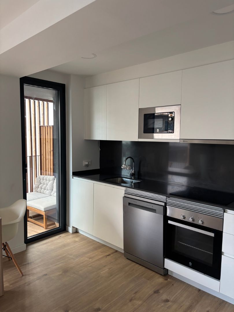 Kitchen of Flat for sale in Montgat  with Air Conditioner, Terrace and Furnished