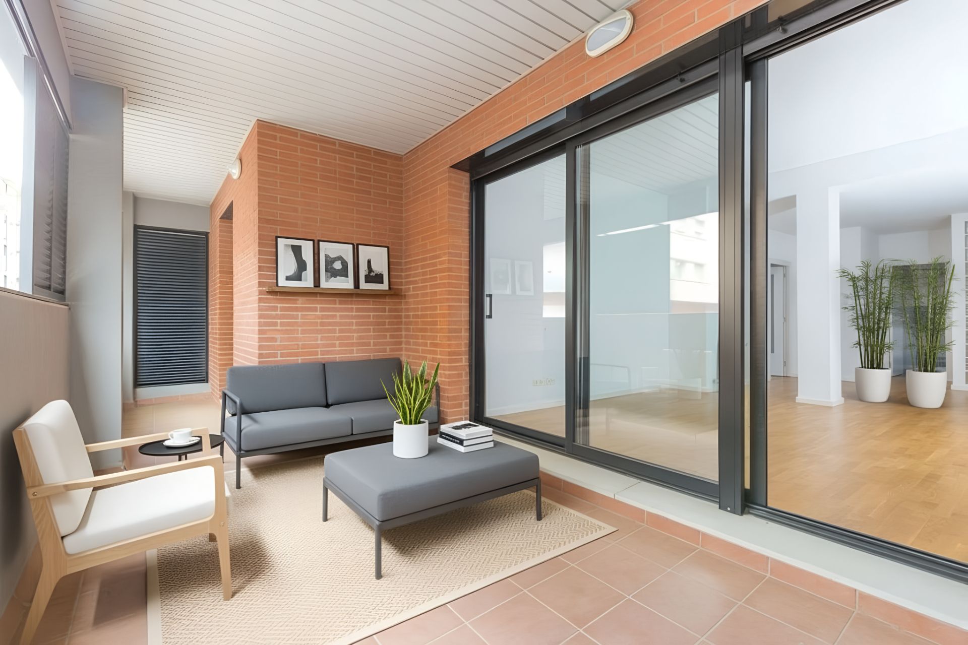 Terrace of Flat for sale in Girona Capital  with Heating, Parquet flooring and Terrace