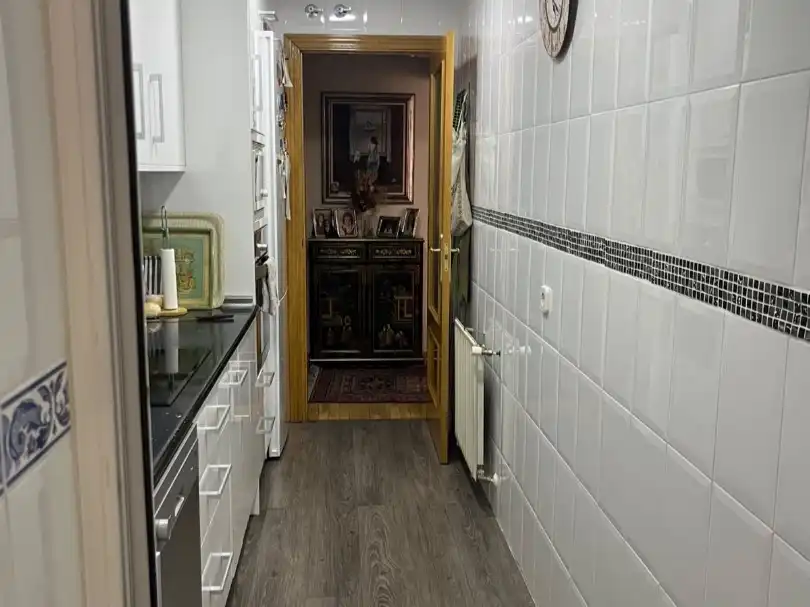 Kitchen of Flat for sale in  Madrid Capital  with Air Conditioner