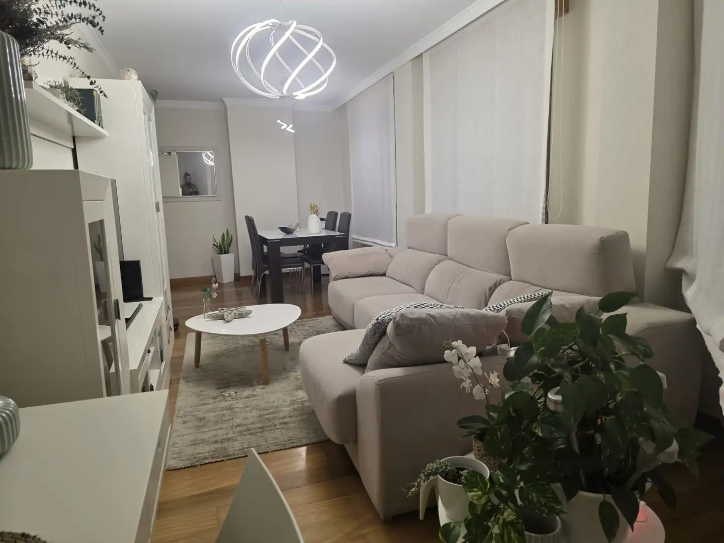 Living room of Flat for rent in Boiro  with Heating, Parquet flooring and Furnished