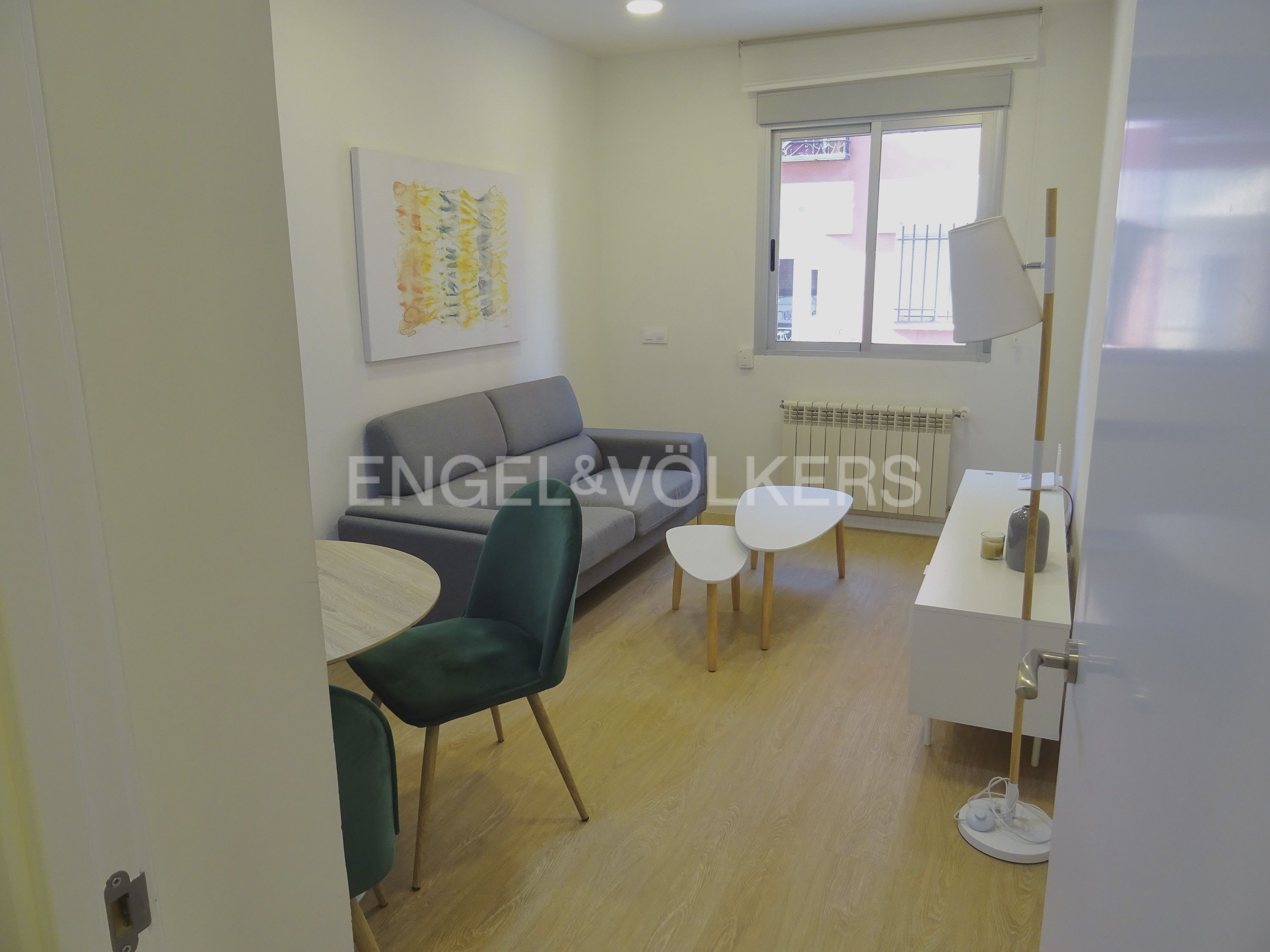 Sala de estar de Apartamento de alquiler en  Madrid Capital con Calefacción, Amueblado y Se aceptan mascotas
