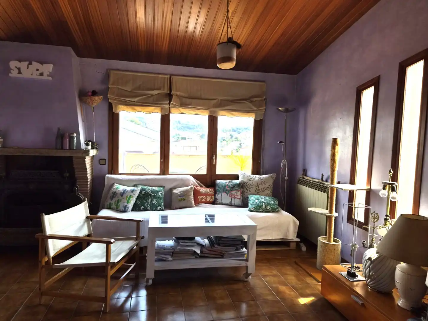 Sala de estar de Casa o chalet en venta en Pineda de Mar con Calefacción, Jardín privado y Parquet