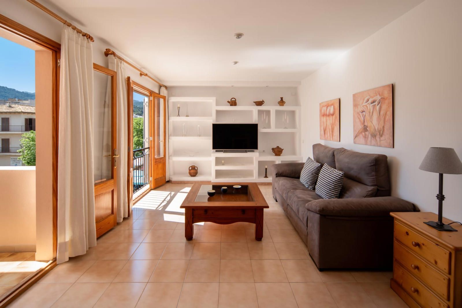 Sala d'estar de Apartament en venda en Pollença amb Aire condicionat, Calefacció i Terrassa