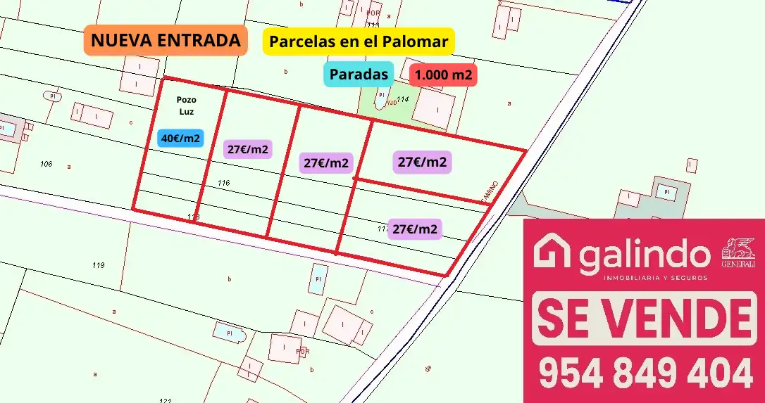 Rural land for sale in Paradas