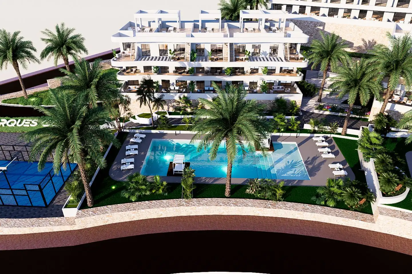 Terraza de Apartamento en venta en Finestrat con Aire acondicionado, Calefacción y Jardín privado