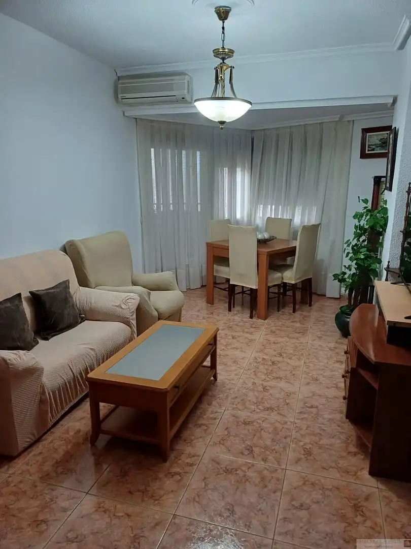 Sala d'estar de Pis de lloguer en Albacete amb Aire condicionat, Calefacció i Moblat