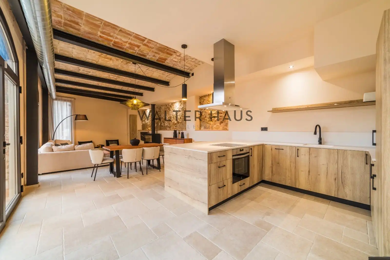 Cocina de Finca rústica en venta en Santa Cristina d'Aro con Calefacción, Jardín privado y Parquet