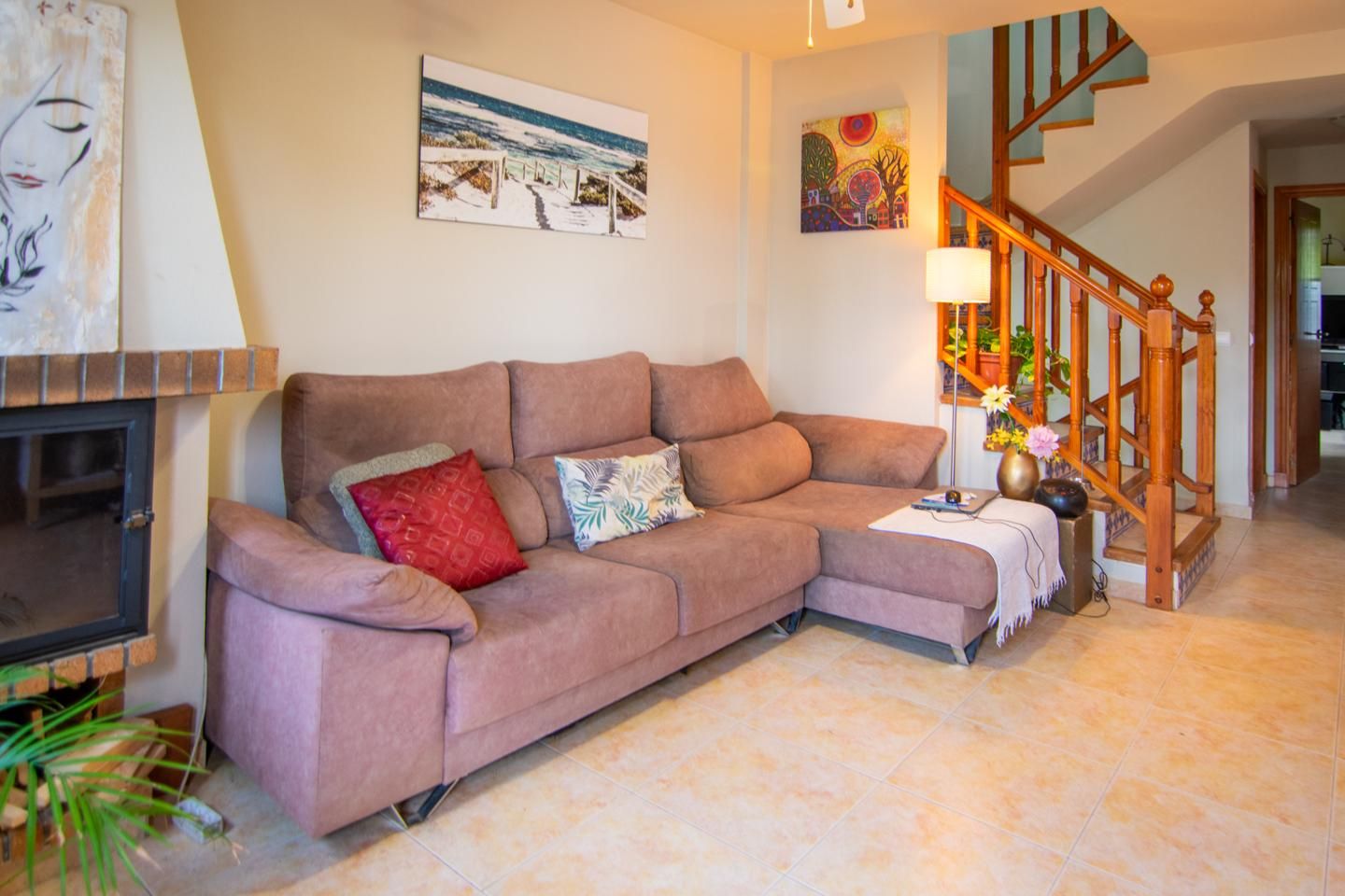 Sala d'estar de Casa o xalet en venda en Santa Pola amb Aire condicionat, Jardí privat i Terrassa