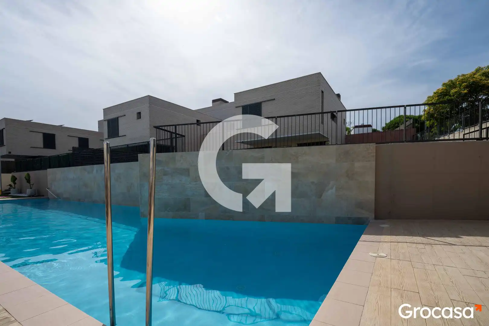 Swimming pool of Detached homes for sale in Mataró  with Air Conditioner, Heating and Private garden