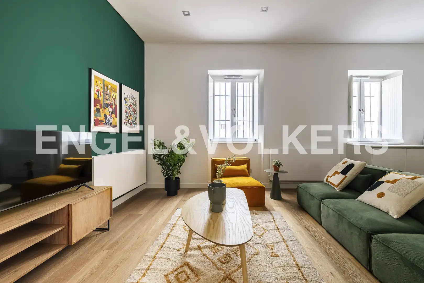 Wohnzimmer von Wohnungen zur Miete in Madrid mit Klimaanlage, Heizung und Möbliert