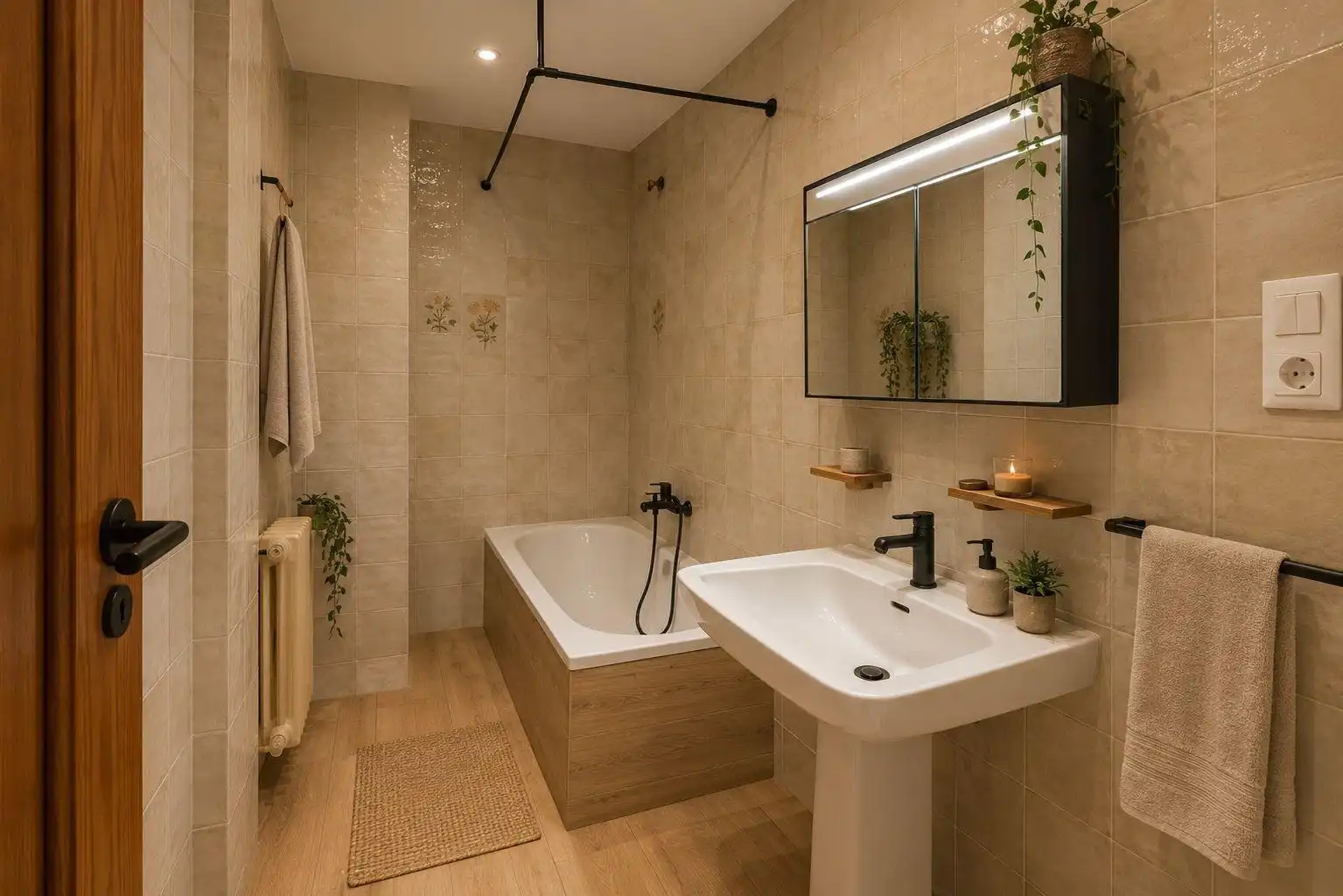 Badezimmer von Wohnung zum Verkauf in Granada mit Heizung, Terrasse und Balkon