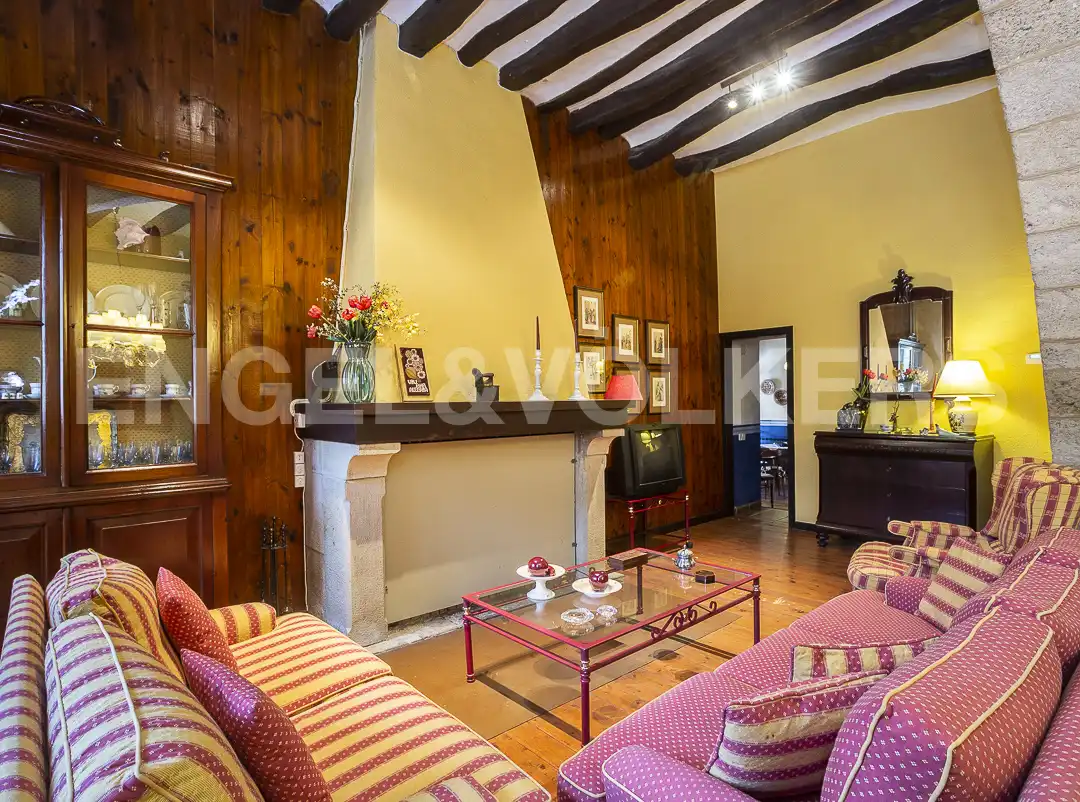 Sala de estar de Casa o chalet en venta en Pontons con Calefacción, Jardín privado y Parquet
