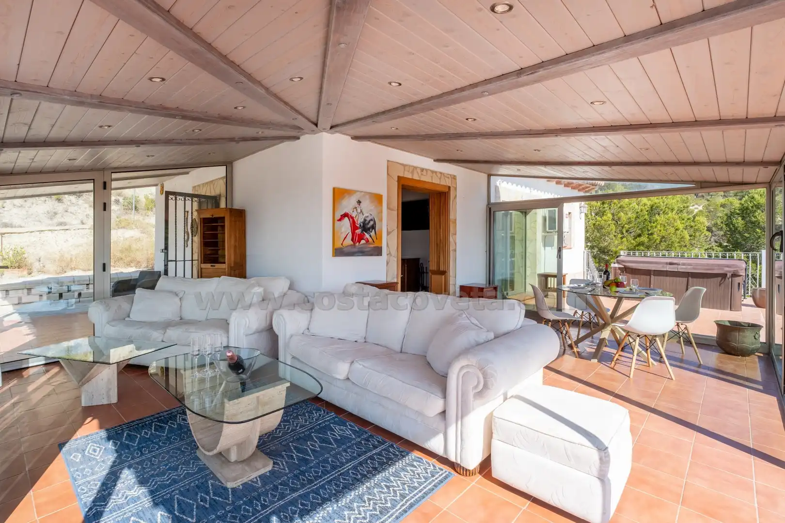 Sala de estar de Casa o chalet en venta en Relleu con Aire acondicionado, Jardín privado y Terraza