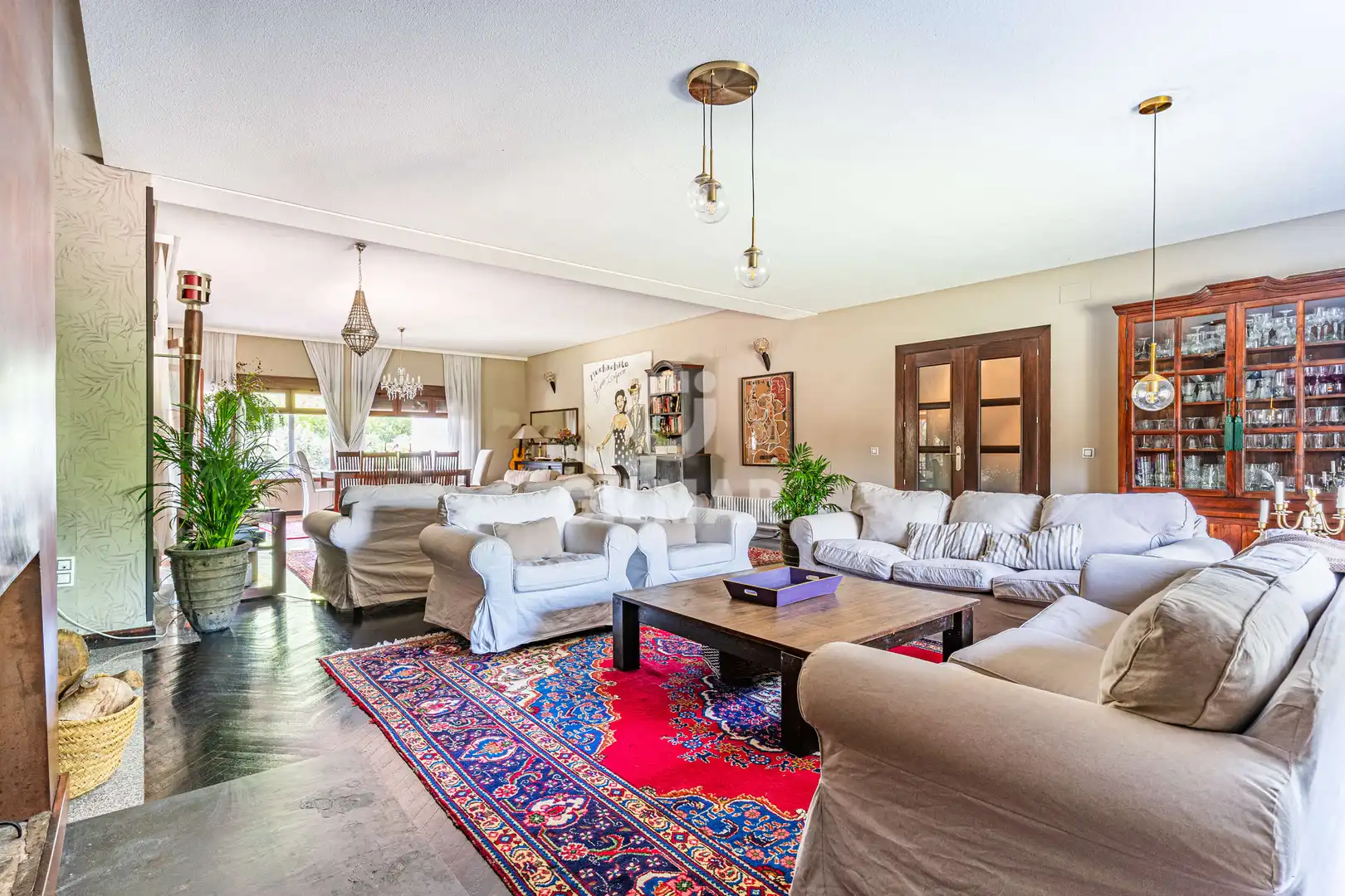 Sala de estar de Casa o chalet en venta en Boadilla del Monte con Calefacción, Jardín privado y Piscina