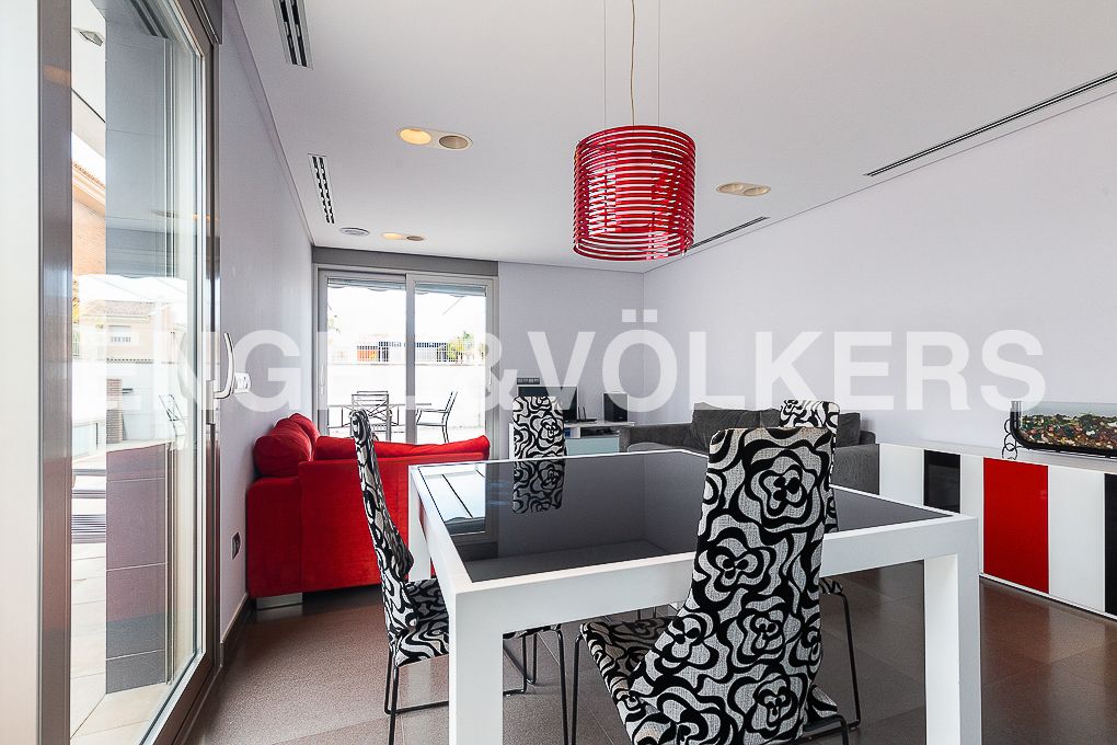 Dining room of Single-family semi-detached for sale in Rafelbuñol / Rafelbunyol  with Air Conditioner, Heating and Terrace