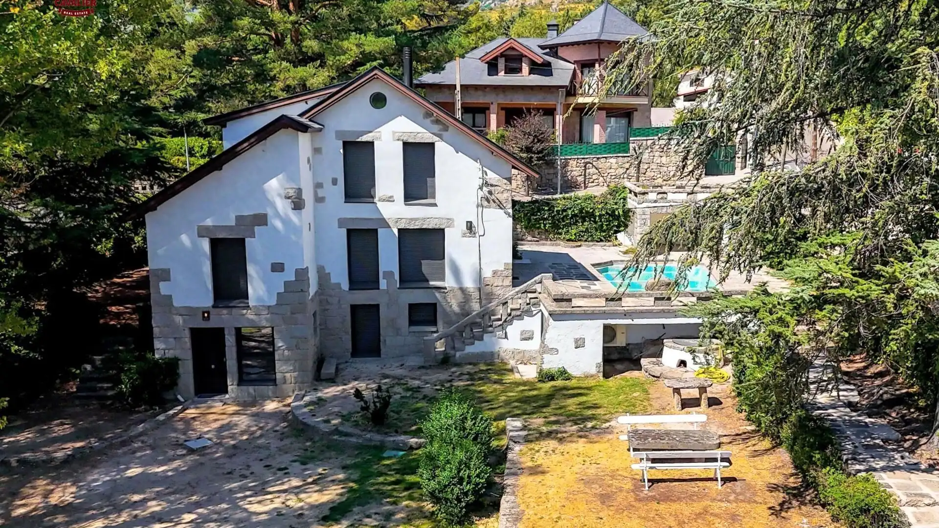 Vista exterior de Casa o chalet en venta en Cercedilla con Aire acondicionado, Jardín privado y Terraza