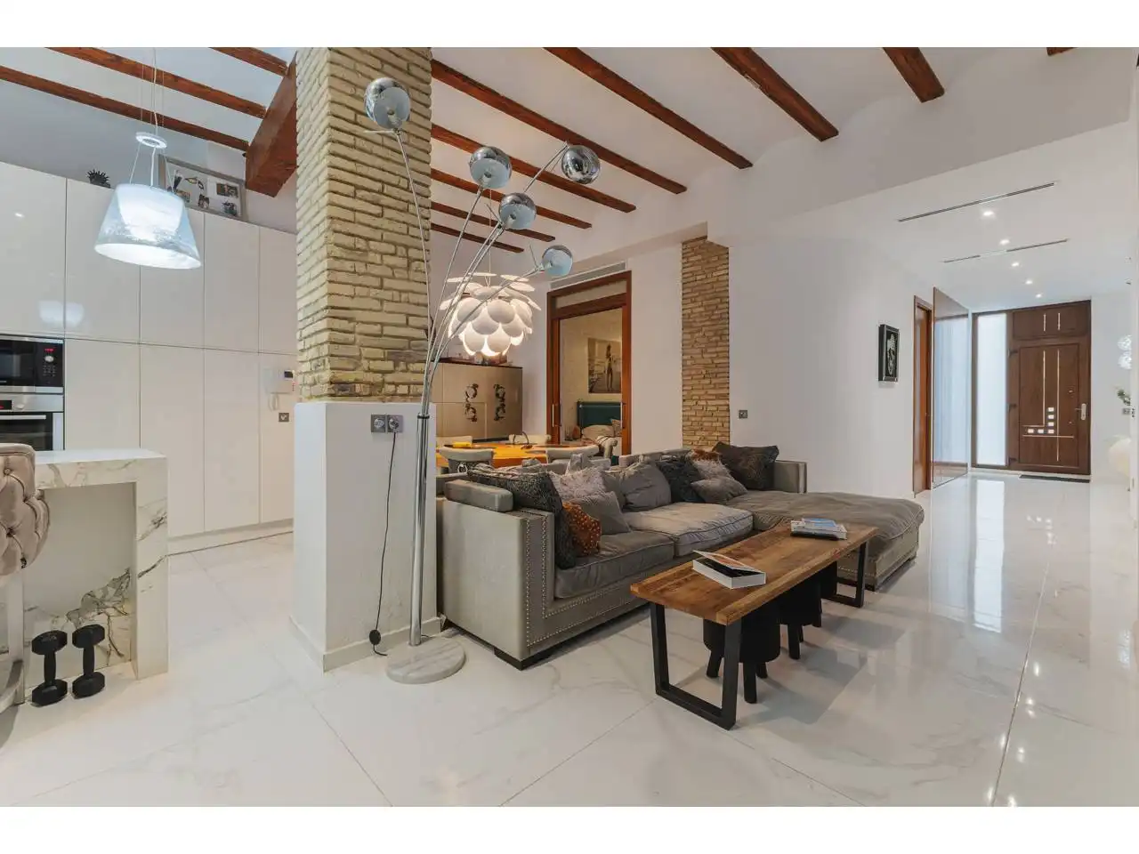 Wohnzimmer von Wohnung zum Verkauf in Valencia mit Klimaanlage, Heizung und Terrasse
