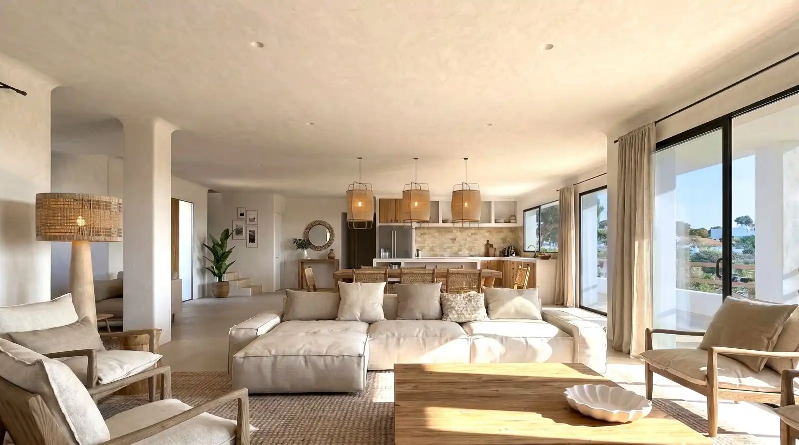 Sala d'estar de Casa o xalet en venda en Benissa amb Aire condicionat, Calefacció i Jardí privat
