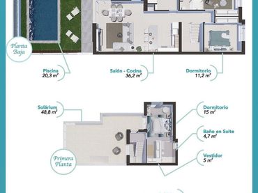 Reihenhaus mit Pool zum Verkauf in Las Lomas de Rame - Bahía Bella