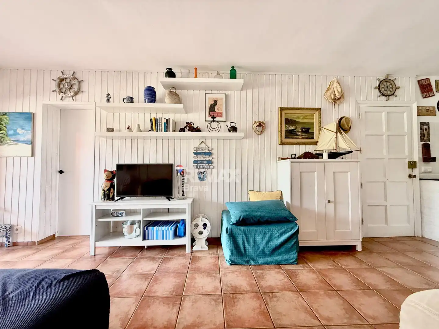 Sala d'estar de Apartament en venda en Tossa de Mar amb Jardí privat, Balcó i Piscina comunitària