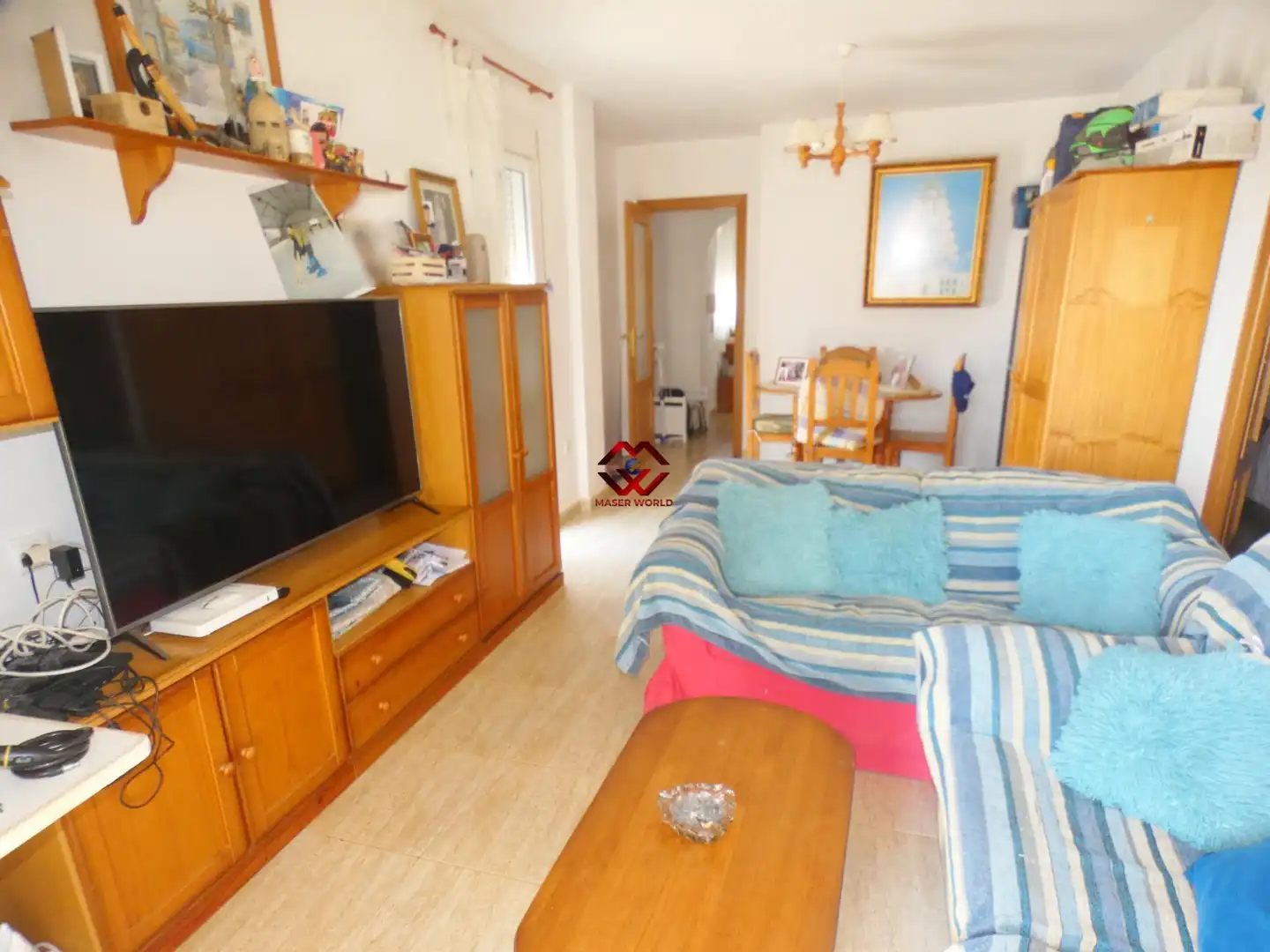Sala d'estar de Apartament en venda en Mazarrón amb Aire condicionat, Traster i Moblat