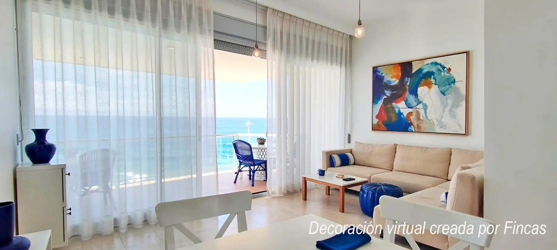 Living room of Flat for sale in Cubelles  with Air Conditioner, Heating and Terrace