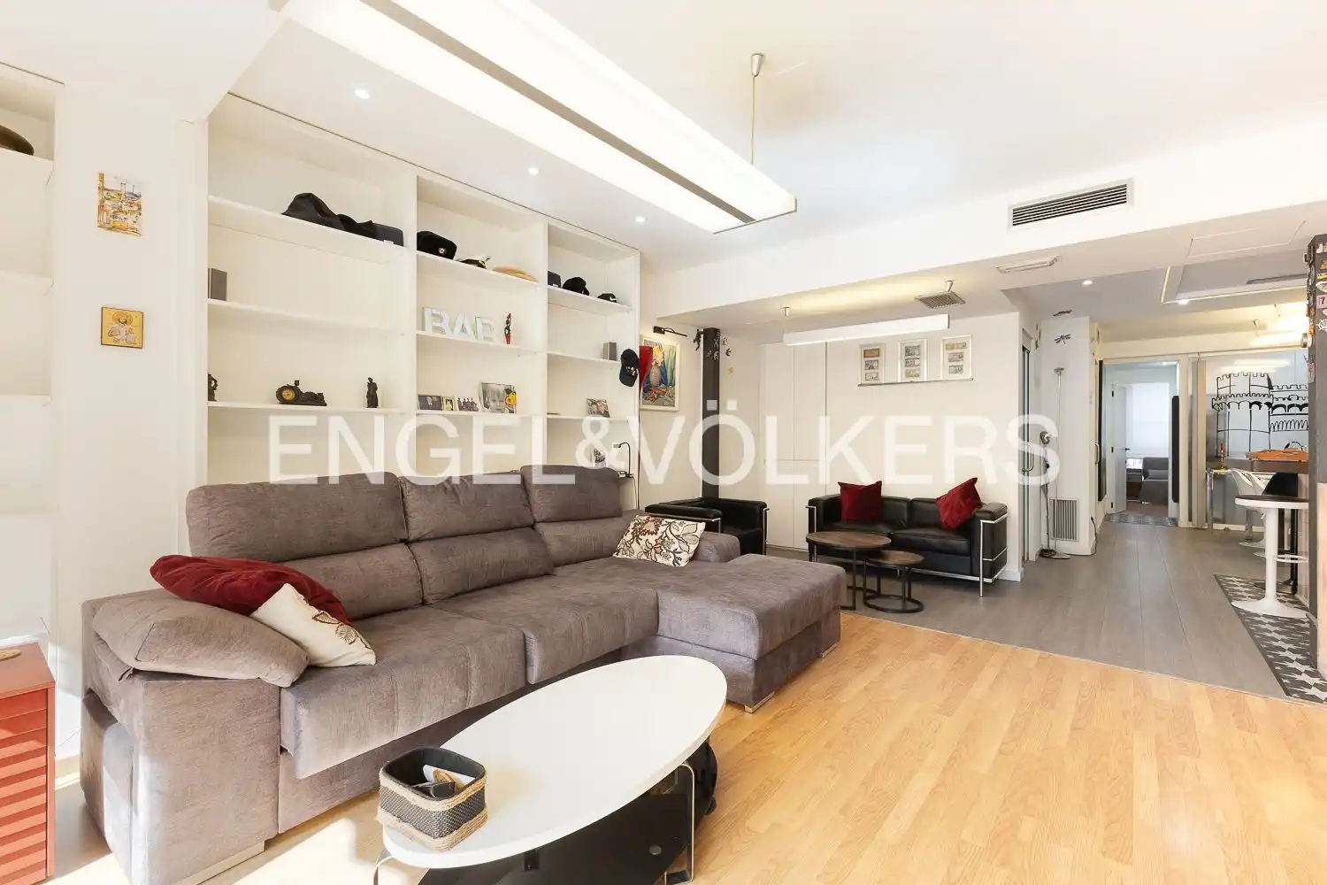 Living room of Flat for rent in Valencia  with Air Conditioner, Heating and Parquet flooring