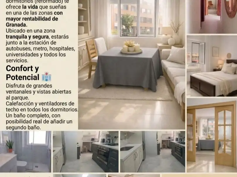 Küche von Wohnung zum Verkauf in  Granada Capital mit Klimaanlage und Balkon
