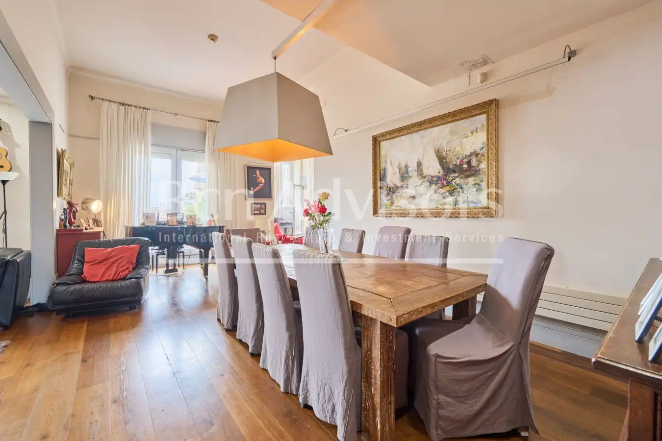 Dining room of Attic for sale in Barcelona  with Air Conditioner, Heating and Parquet flooring