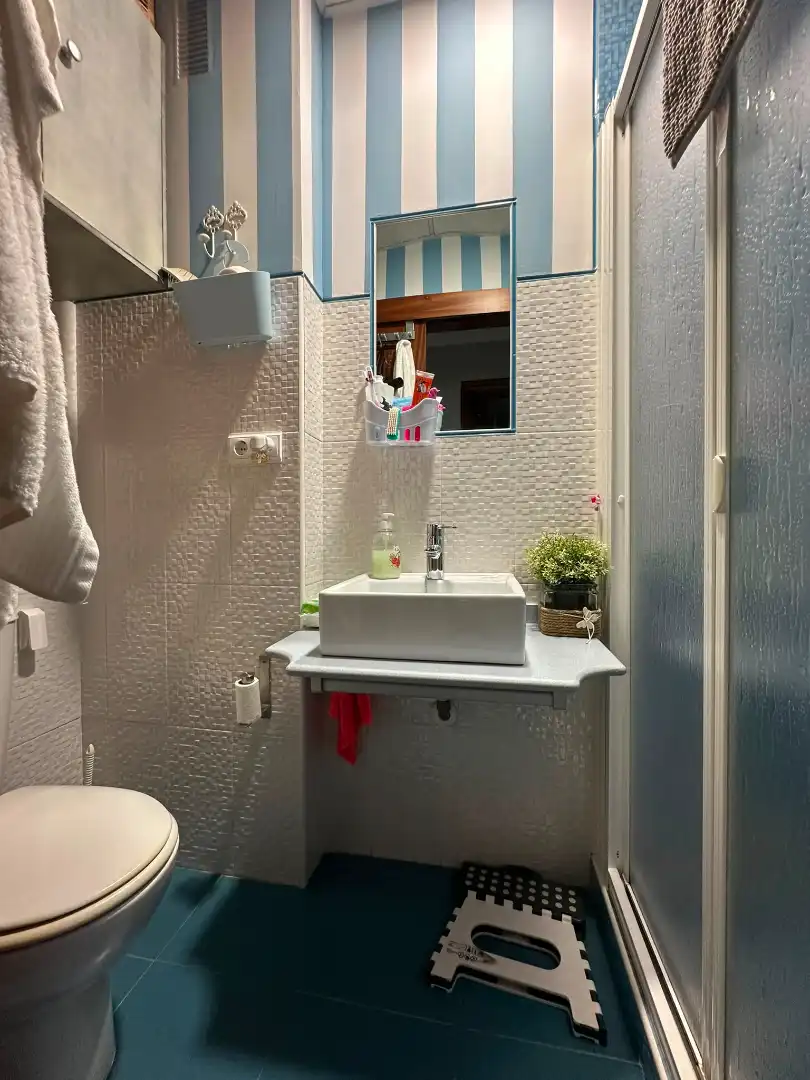 Badezimmer von Wohnung zum Verkauf in Don Benito mit Klimaanlage, Heizung und Balkon