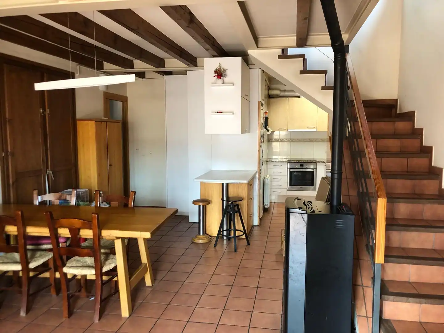 Küche von Maisonette zur Miete in Olot mit Heizung und Terrasse