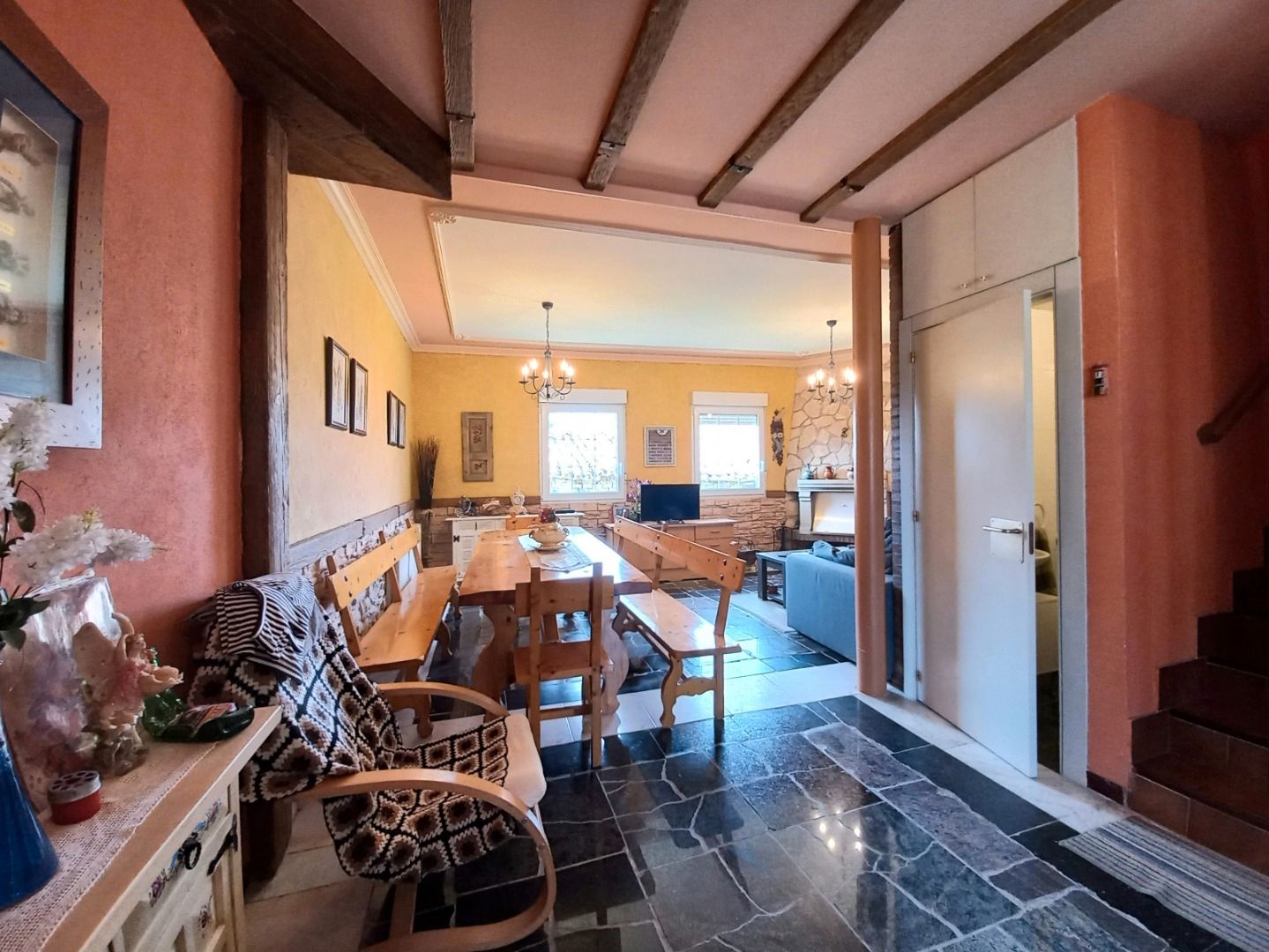 Dining room of House or chalet for sale in Cayuela  with Heating, Parquet flooring and Storage room