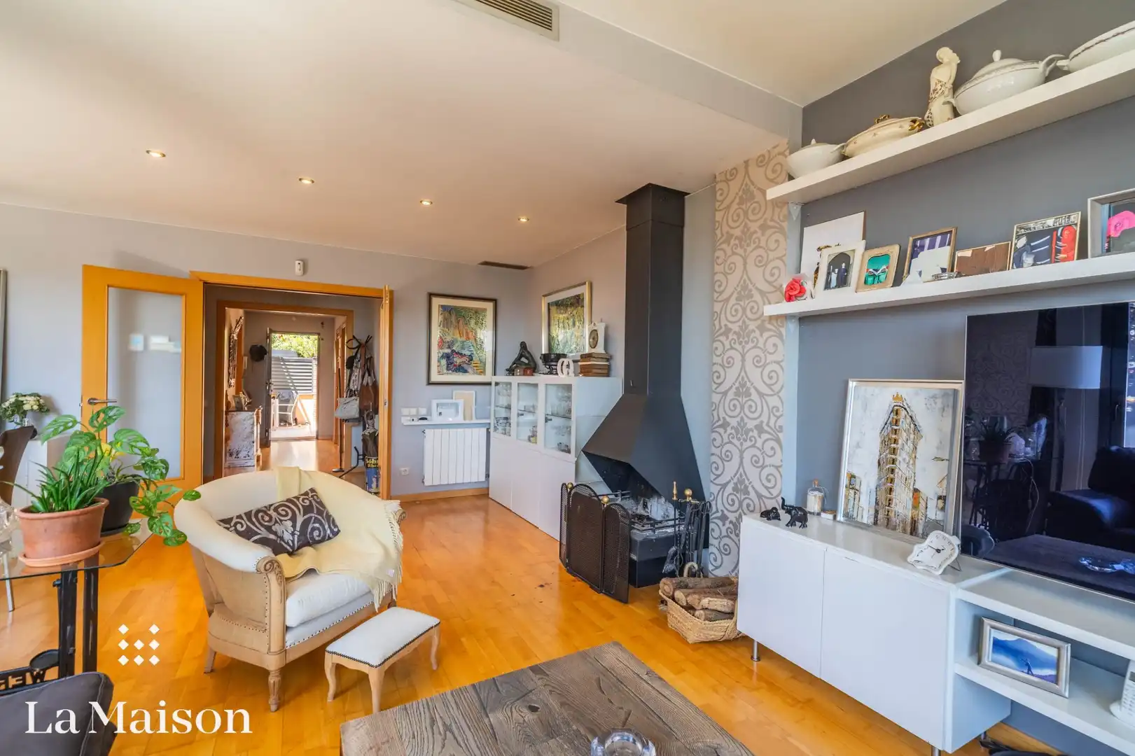 Sala de estar de Casa adosada en venta en Cabrils con Aire acondicionado, Calefacción y Jardín privado