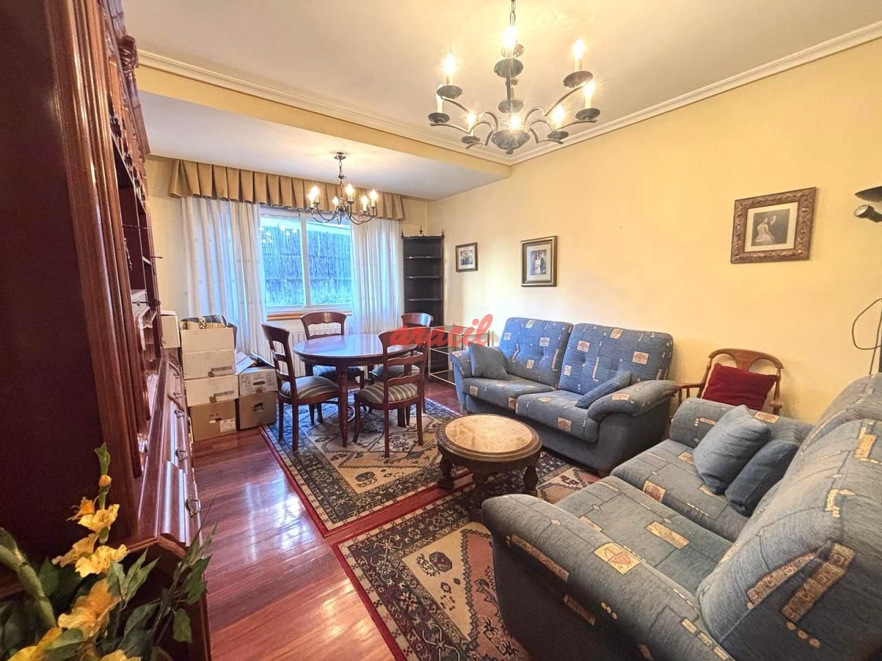 Living room of Flat for sale in Ourense Capital   with Heating, Parquet flooring and Storage room