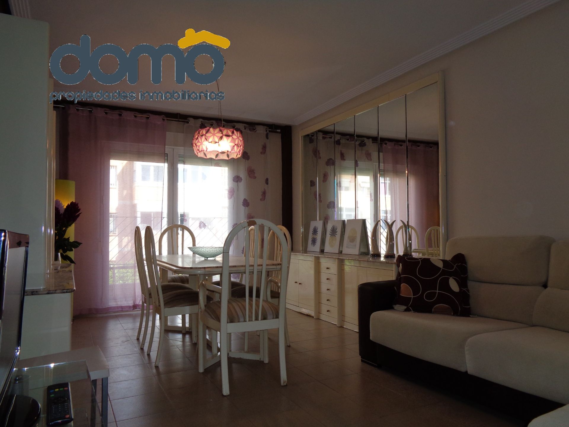 Dining room of Flat for sale in  Almería Capital  with Air Conditioner, Terrace and Furnished