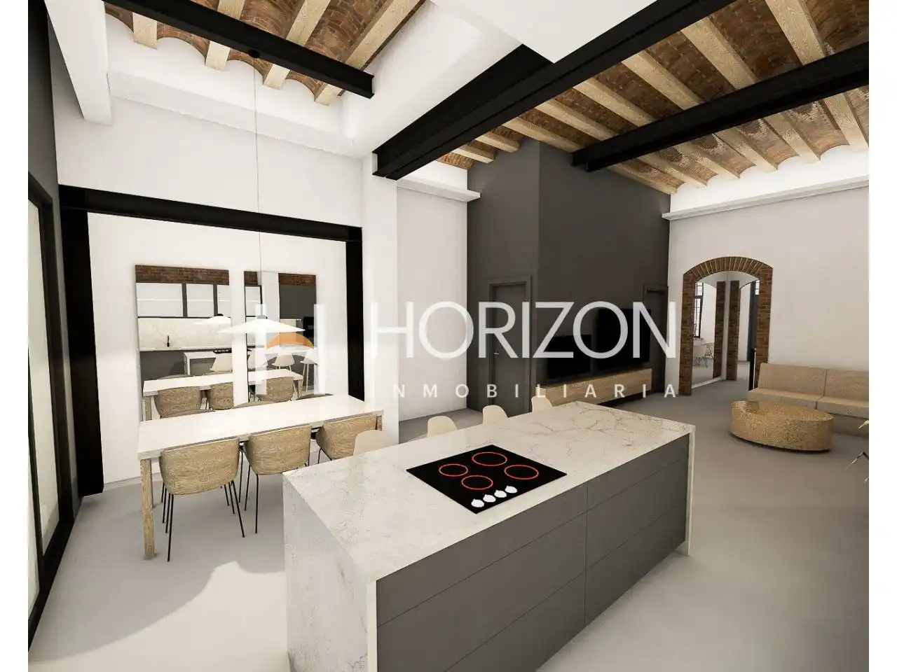 Cuina de Dúplex en venda en Barcelona amb Aire condicionat, Calefacció i Terrassa
