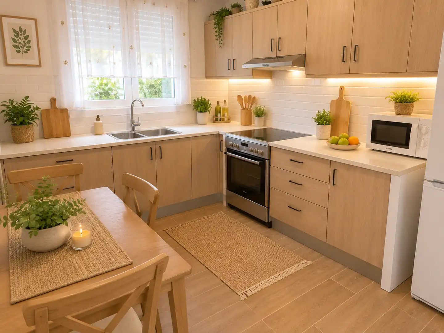 Cocina de Planta baja en venta en Rafelguaraf con Amueblado, Horno y Lavadora