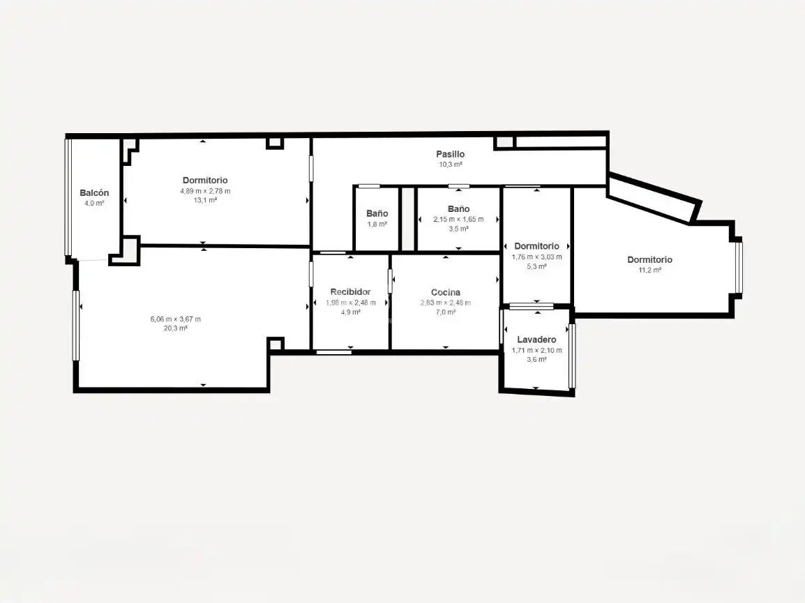 Flat for sale in Valencia  with Air Conditioner and Balcony
