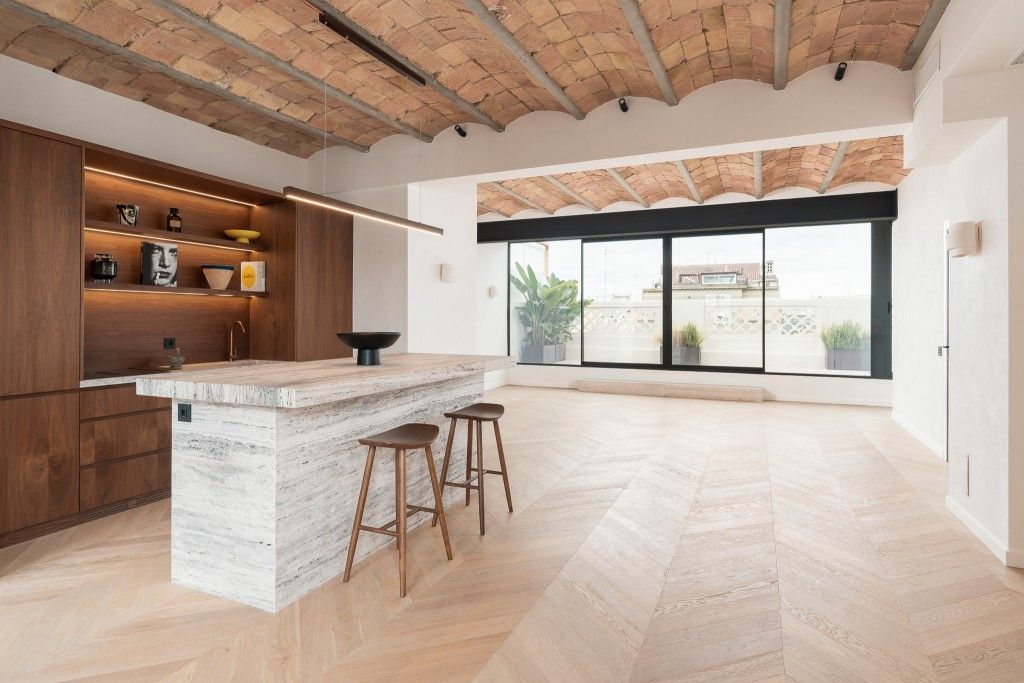 Cuina de Àtic en venda en  Barcelona Capital amb Aire condicionat, Calefacció i Parquet
