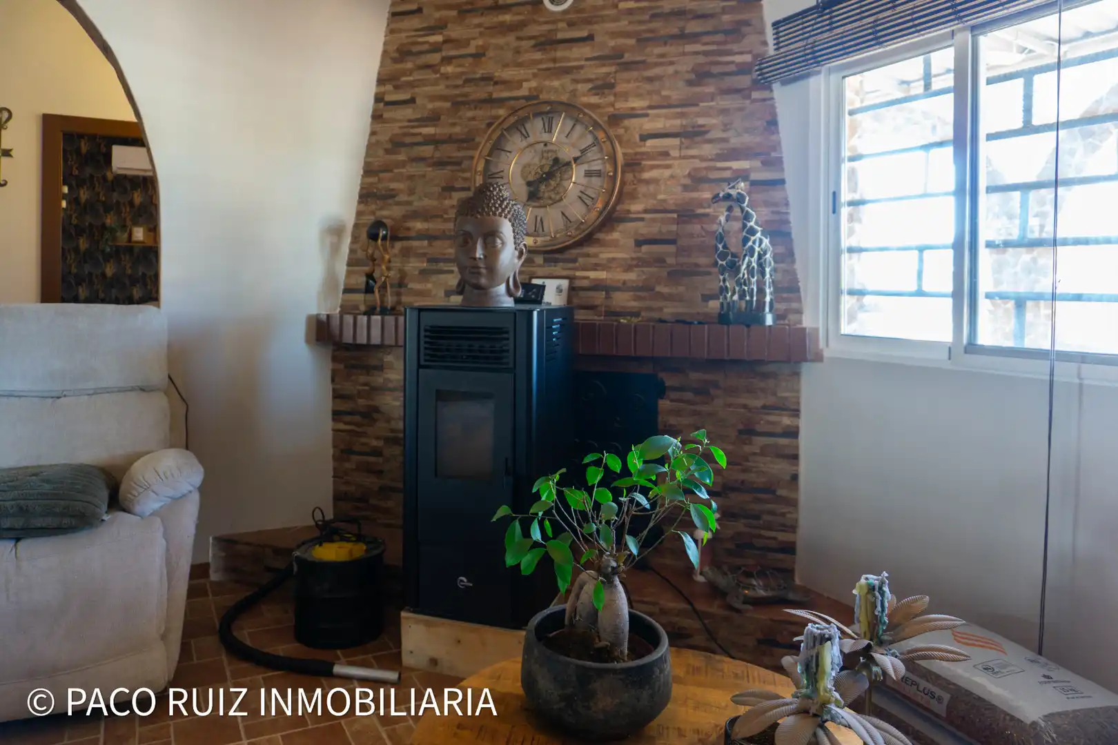 Sala de estar de Finca rústica en venta en Tabernas con Aire acondicionado, Jardín privado y Terraza