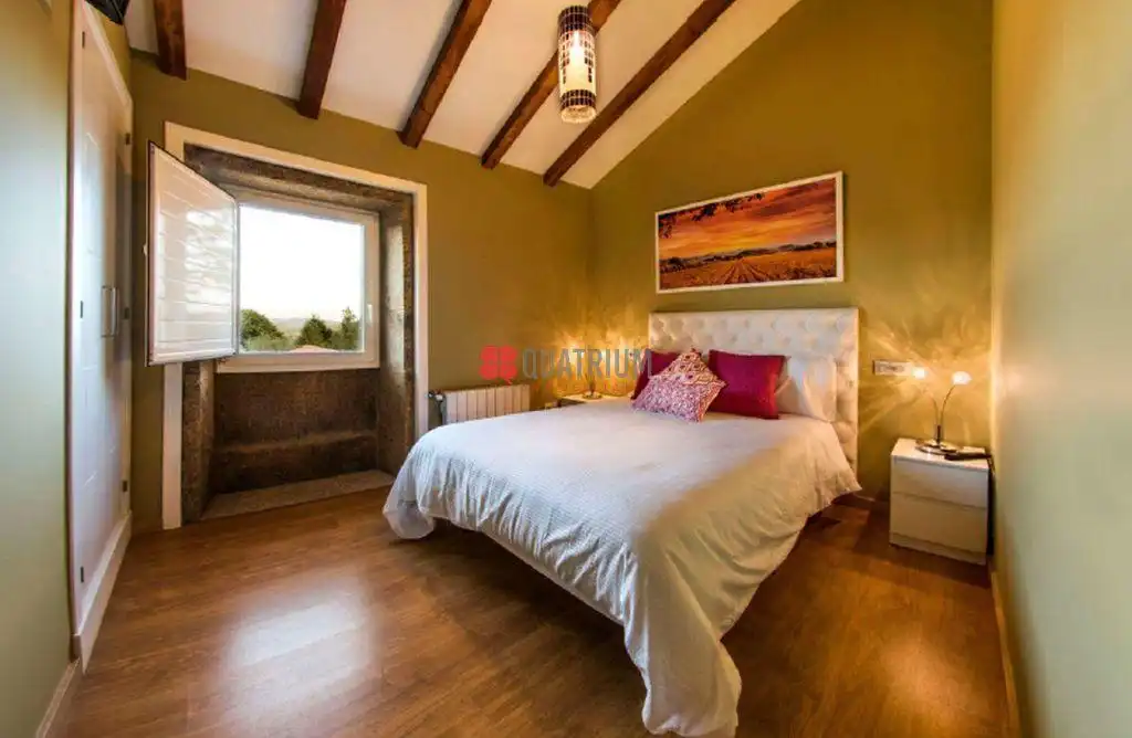 Habitación de Finca rústica en venta en Negreira con Jardín privado, Parquet y Terraza