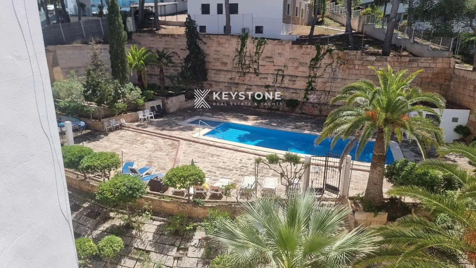 Schwimmbecken von Wohnung zur Miete in Calvià mit Terrasse, Schwimmbad und Gemeinschaftspool