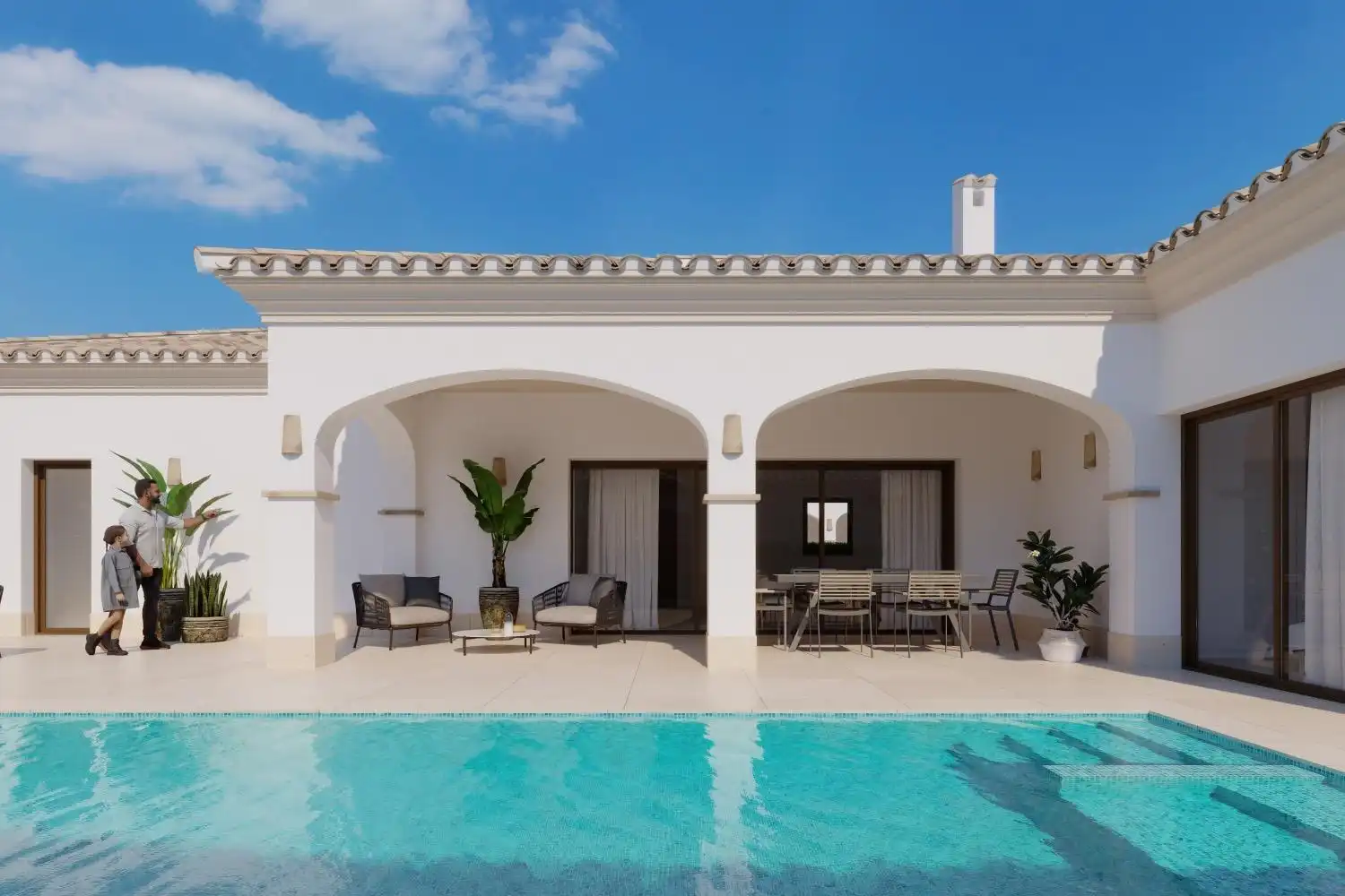Terrassa de Casa o xalet en venda en San Pedro del Pinatar amb Jardí privat i Piscina