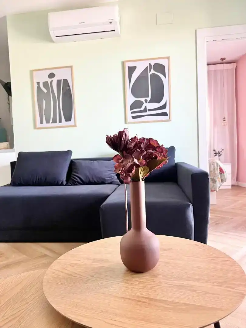 Wohnzimmer von Wohnungen zur Miete in Benalmádena mit Klimaanlage