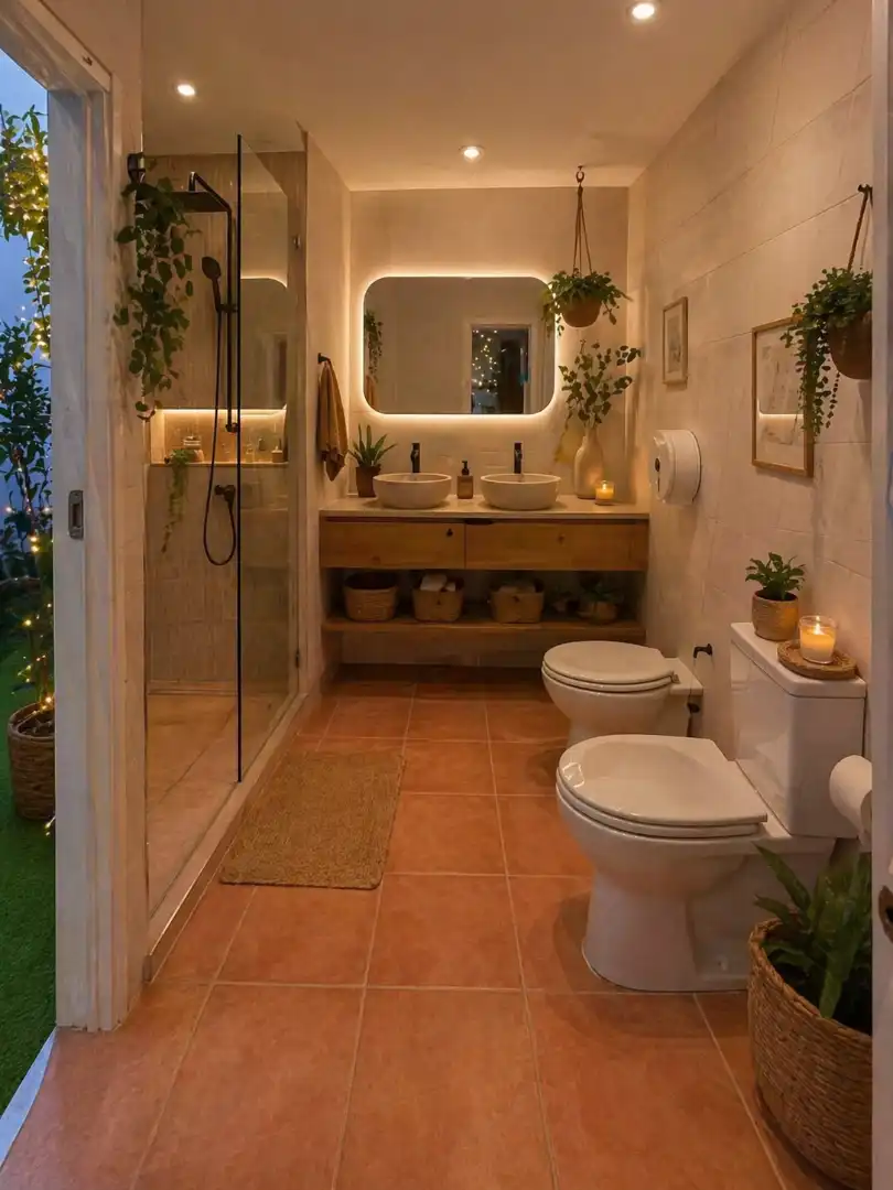 Baño de Casa adosada en venta en Santa Pola con Aire acondicionado, Calefacción y Jardín privado
