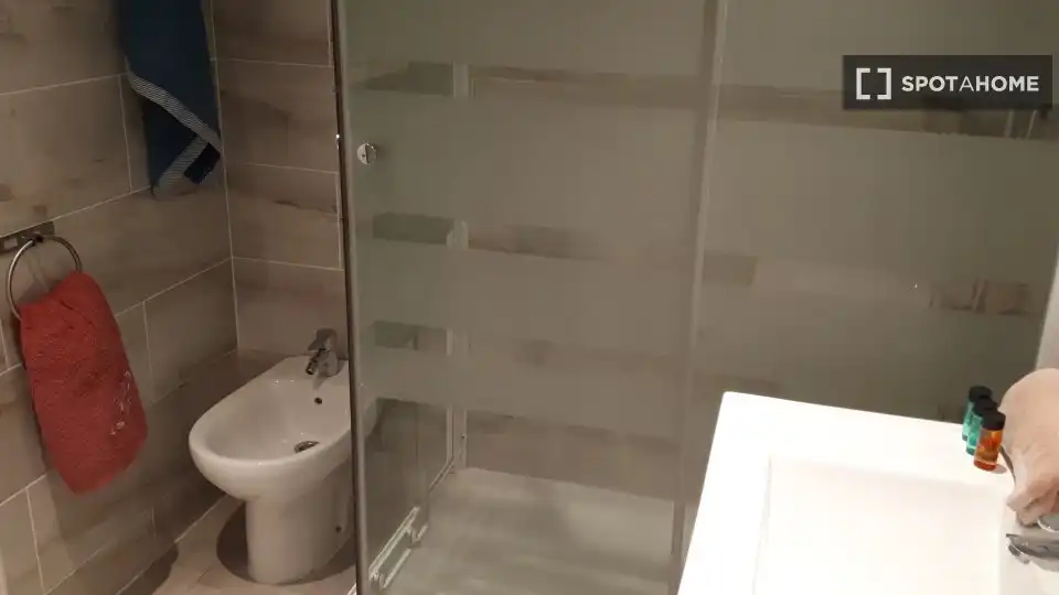 Bathroom of Apartments for share in Madrid  with Air Conditioner, Terrace and Furnished