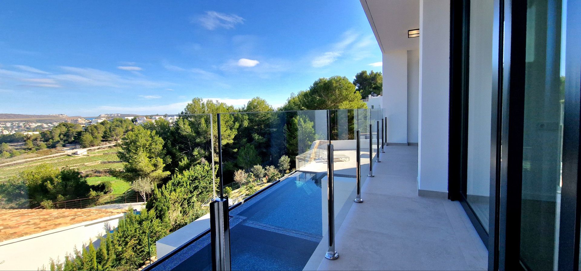 Swimming pool of Single-family semi-detached for sale in Moraira  with Air Conditioner, Private garden and Terrace